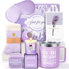 Birthday Gifts for Women Lavender Spa Gift Basket for Women Self Care Relaxing B