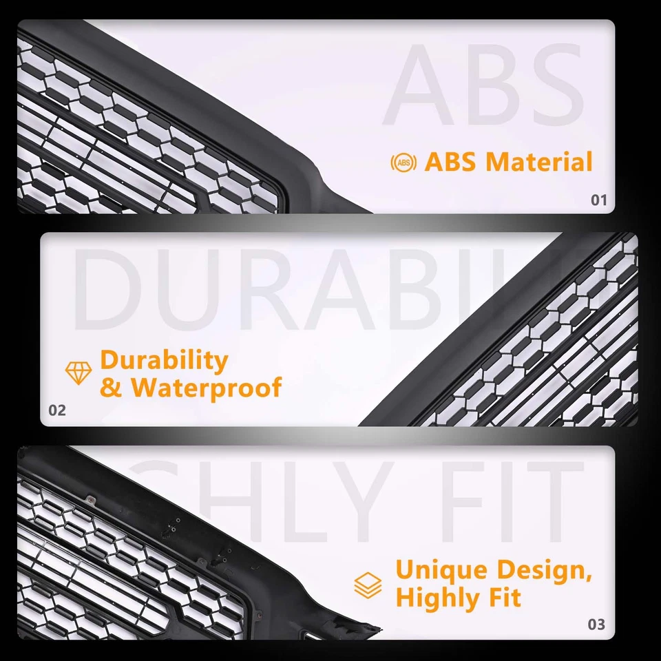 Fit For Tacoma 2005-2009 2010 2011 Front Bumper Hood Grille Grill Matte Black Foto 4 de 4