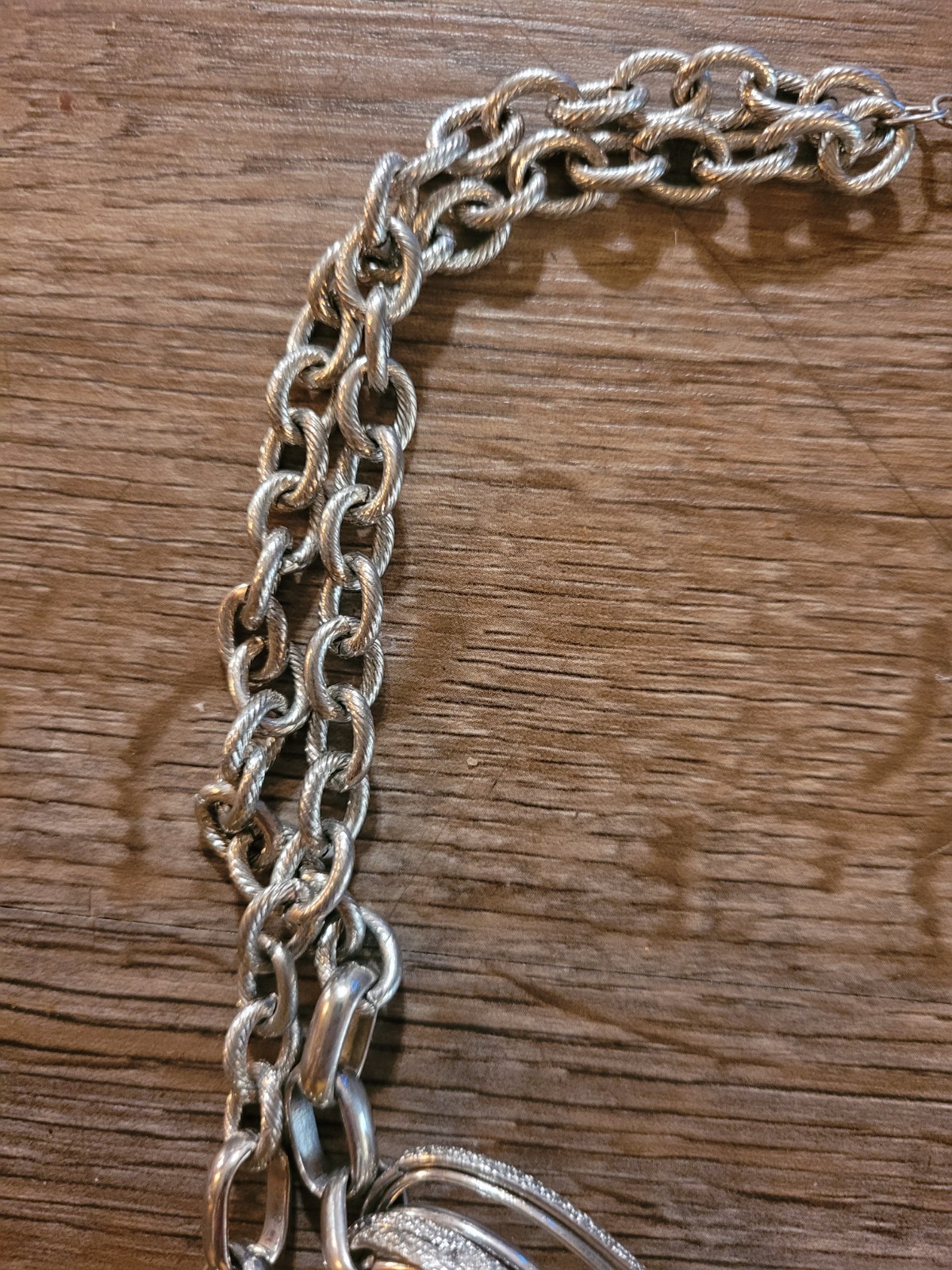 Silvertone Geometric Bold Chunky Statement Neckla… - image 4