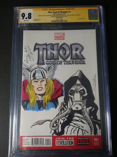 Thor #1 CGC 9.8 Signed/Sketched x3 SUYDAM, Michael Golden, Renee Witterstaetter 