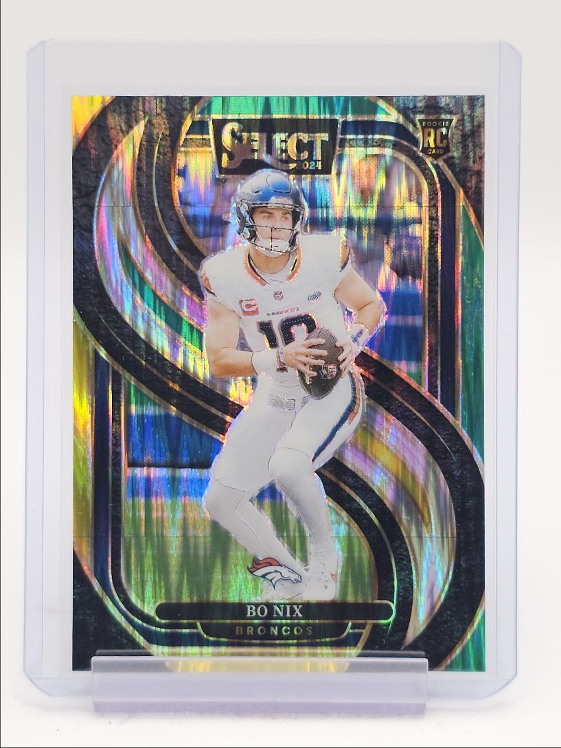 BO NIX 2024 SELECT PREMIER LEVEL ROOKIE GREEN YELLOW SHOCK BRONCOS RC Q1494