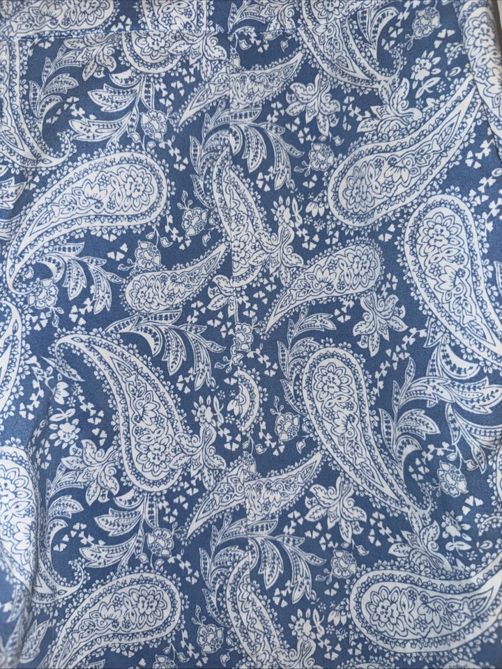 Cato's Est 1946 Pants Womens Sz 16 Blue White Paisley Pull-On CorpCore Stretch - Image 2 of 4