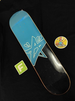 #ad #ad RARE City Stars Teal Black Star NOS Skateboard Deck Kareem Campbell In Shrink $215.99