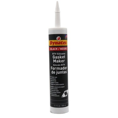 Dynatex Black RTV Gasket Maker 10.1oz Caulk Tube - Sensor Safe, 500°F (Single)