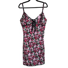 Enchanting Floral Slip Dress XL Y2K Lace Babydoll Chemise Romantic Coquette