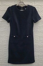 Tommy Hilfiger Grid Knit Short Sleeve Shift Dress Size 2