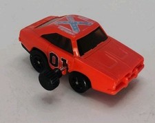VTG 1980 Dukes Of Hazzard General Lee Wind Up Toy Car WORKS Wheelie Luke Bo