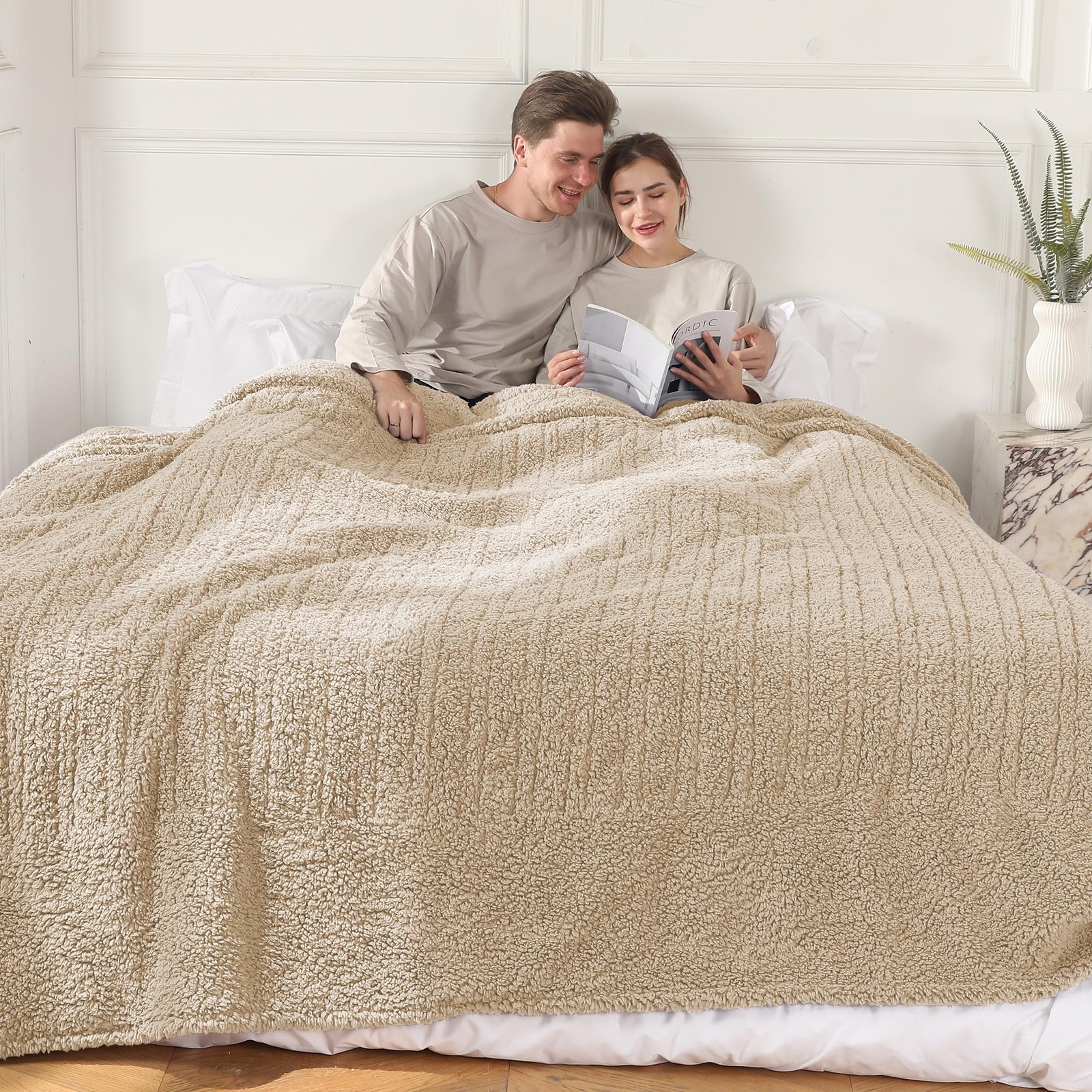 Dual Control Heated Blanket King Size - 5 Heat Settings 10H 