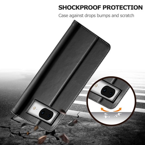 Leather Case For Google Pixel 9 Pro XL 8 Pro 7A Magnetic Flip Card Wallet Cover - Picture 12 of 28