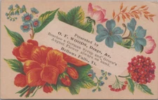 O F Woods Bellow Falls VT Boschees German Syrup Greens August Flower LPV1