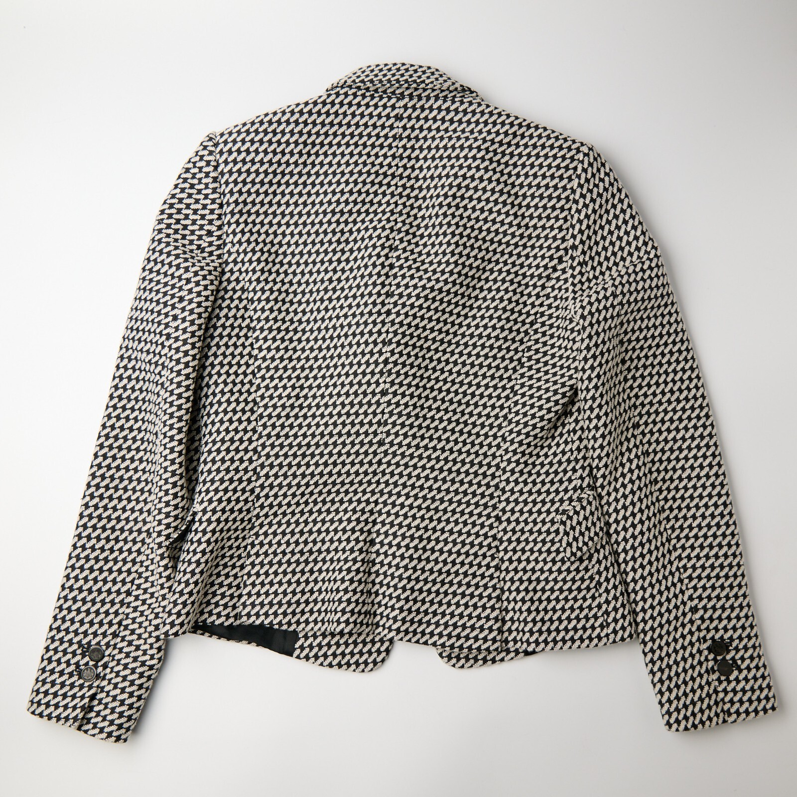Zara Basic Blazer Women's M Structured Houndstoot… - image 2