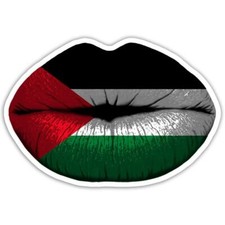 Gift Sticker : Lips Palestinian Flag Palestine Expat Country