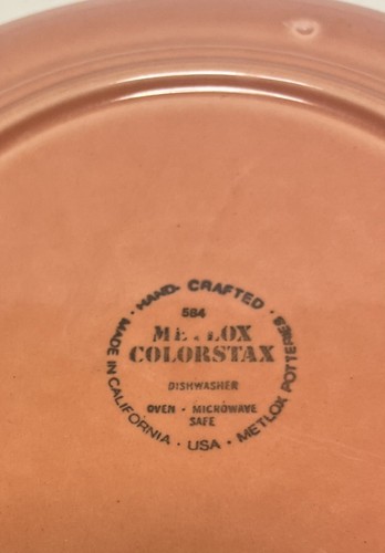 Metlox Colorstax dinner plate Apricot Terra Cotta VG-MINT - Picture 4 of 4