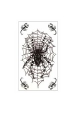 Temporary tattoo with intricate spider and web details