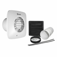Xpelair DX100TS Simply Silent 4" Square Extractor Fan White With Timer