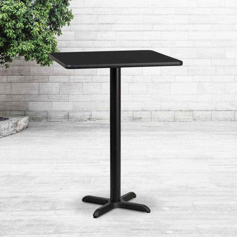 Flash Furniture Table Top 24" Bar Height Table Base 22"x22" Laminate
