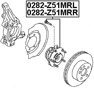 Se adapta a buje de rueda delantera Nissan Murano Quest Lh FEBEST 0282-Z51MRL OEM 40203-JP11A Foto 2 de 3