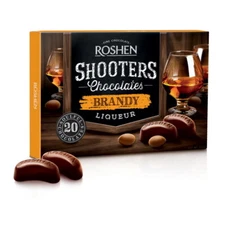 Box Sweets ROSHEN "Shooters" Chocolate Candy with Brandy Liqueur 150g / 5.3 oz