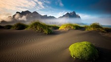 Landscape iceland nature plants sand mountains Custom Gaming Mat Desk