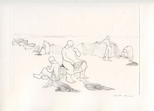 REIMS CÉCILE GRAVURE 1951 SIGNÉE AU CRAYON HANDSIGNED ETCHING PSAUMES
