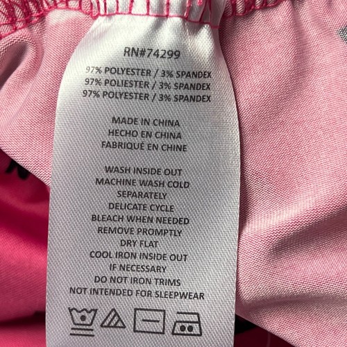 DKNY Sport Pants All Over Print Fandango Pink Pull On Stretch NEW Girls 14/16 - Picture 7 of 9