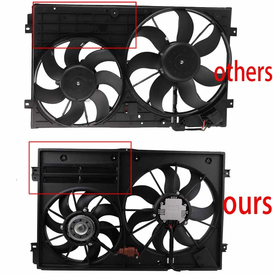 For 2005-2016 Volkswagen Jetta 2006-2018 Passat Radiator Cooling Fan 1K0959455ET - Image 2 of 4