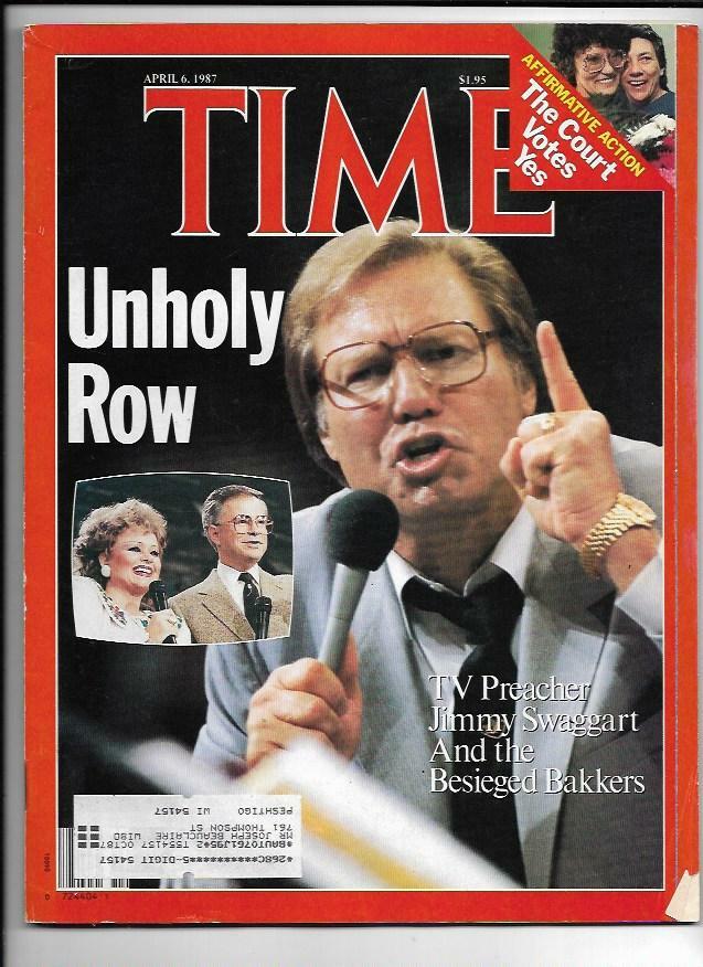 中華のおせち贈り物 Time Magazine April 6, 1987- Unholy Row TV Preacher Jimmy その他