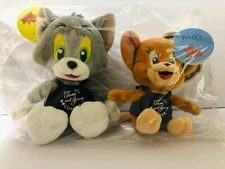 TOM & JERRY Plush Dolls with ball chain Tully's coffee Japan Limited Stuffed Toy
