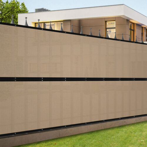 Green Black Beige Heavy Duty Privacy Fence Screen Garden Shade Fabric Mesh Net - Picture 4 of 26