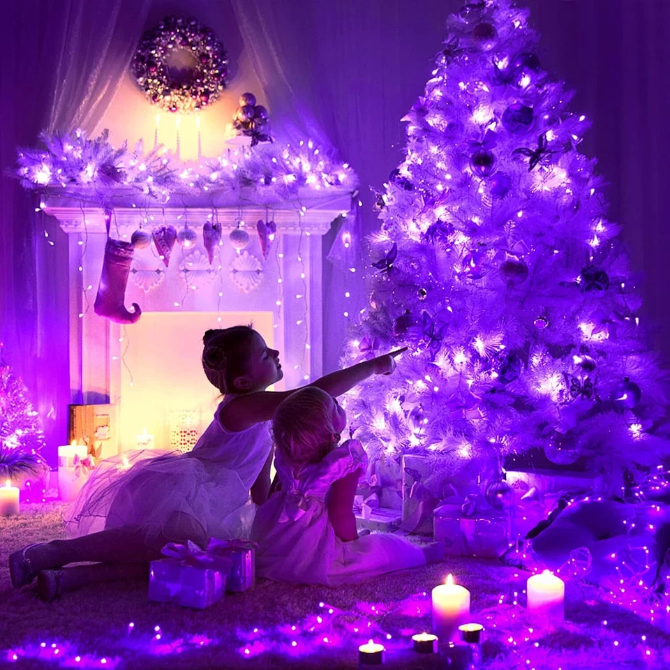 100 LED Solar Fairy String Lights Outdoor Garden Wedding Party Christmas Decor - Image 3 of 4