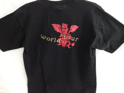SANTANA World Tour 1990s ALL SPORT Label BLACK Cotton T-SHIRT