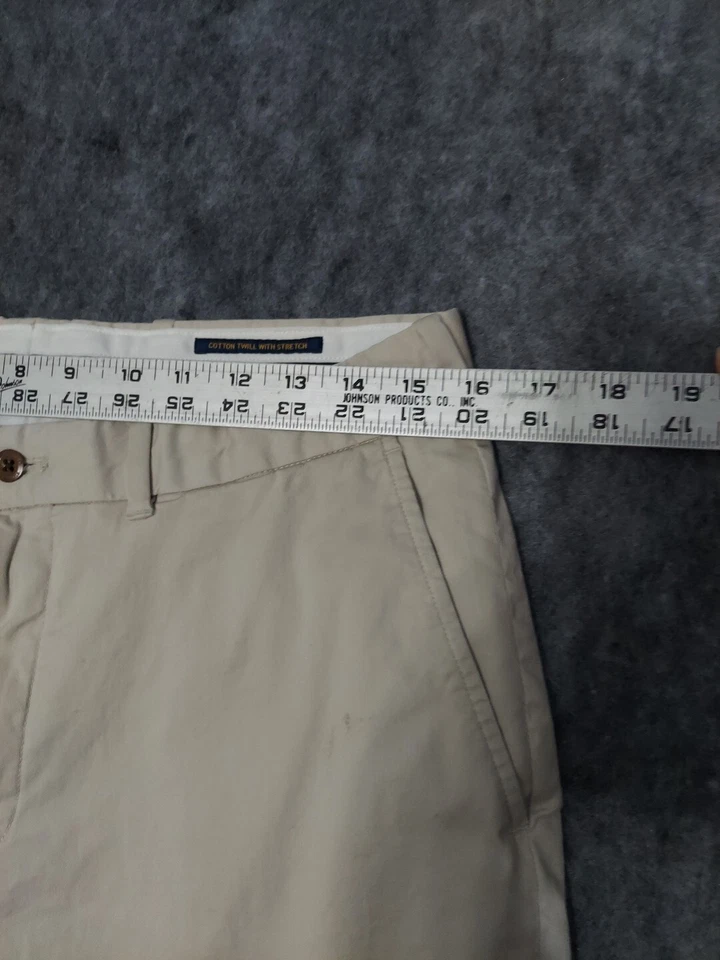 Pantalones Cortos de Golf Polo Ralph Lauren Para Hombres 33 Beige Cresta Frente Plano Elastizados 10" Entrepierna Foto 2 de 4