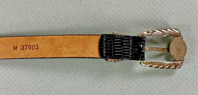Brighton Black Leather Belt Medium Museum Collection Croc  display picture 1