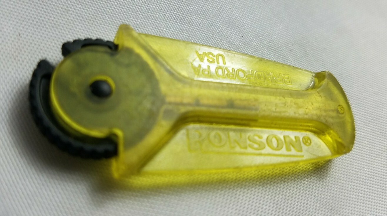 Ronson Yellow 3 In Container Bradford USA Lighter Flints eBay