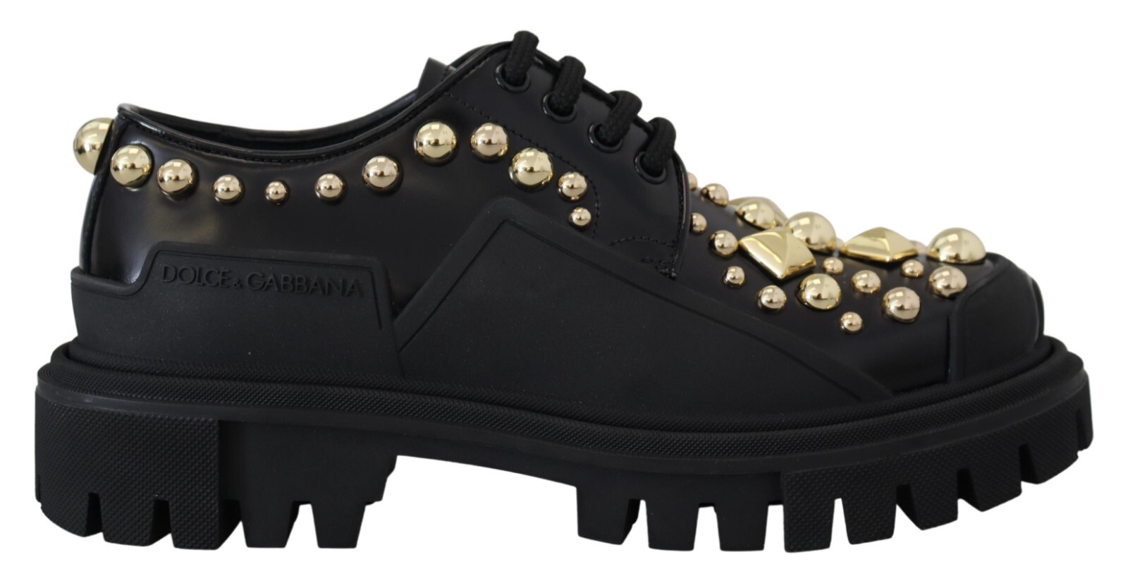 DOLCE - GABBANA Shoes Leather Trekking Derby Embellished EU36 US55 1200usd 57790₽