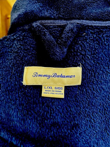 Tommy Bahama Luxury Soft Bath Lounge Robe Logo Pocket Belted L/XL  G/EG - Picture 11 of 12