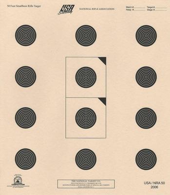 USA/NRA50 Official USA / NRA 50 Foot Smallbore Rifle Target - on ...