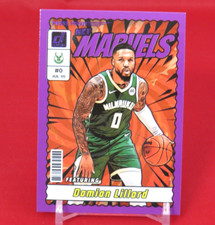 Damian Lillard PURPLE PRESS PROOF Net Marvels 2023-24 Donruss Basketball
