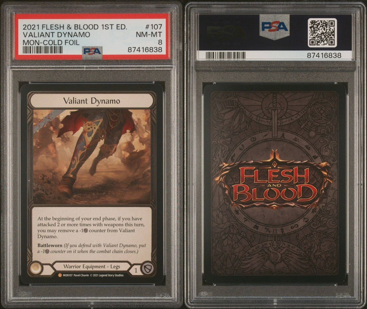 Valiant Dynamo Flesh and Blood MON107 COLD FOIL PSA 8 | eBay Valiant Dynamo Flesh and Blood MON107 COLD FOIL PSA 8 | eBay