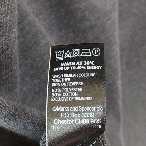 Vestido gris manga corta talla 12 Reino Unido con dos bolsillos colección M&S nuevo con etiquetas - Imagen 17 de 18