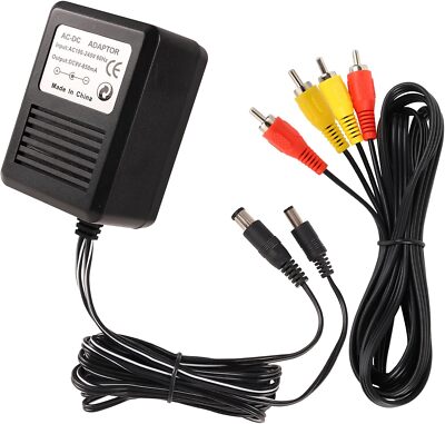New AC Adapter Power Cord & AV Cable for Super Nintendo SNES Systems
