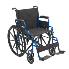 Blue Streak Wheelchair with Flip Back Desk Arms, 18 in. Seat and Swing Away