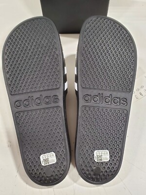 ① adidas Adilette Aqua Unisex Slides - US 10, Core Black/Cloud White