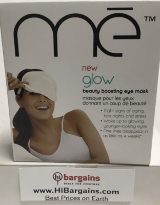 me glow new  Beauty Boosting Eye Mask NIB white