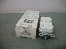 PASS & SEYMOUR WHITE DUPLEX RECEPTACLE 5862-W 20AMP 250VOLT NIB