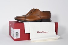 Salvatore Ferragamo Men's Boston Cap Toe Lace-Up Shoes - Size 6.5 New With Box