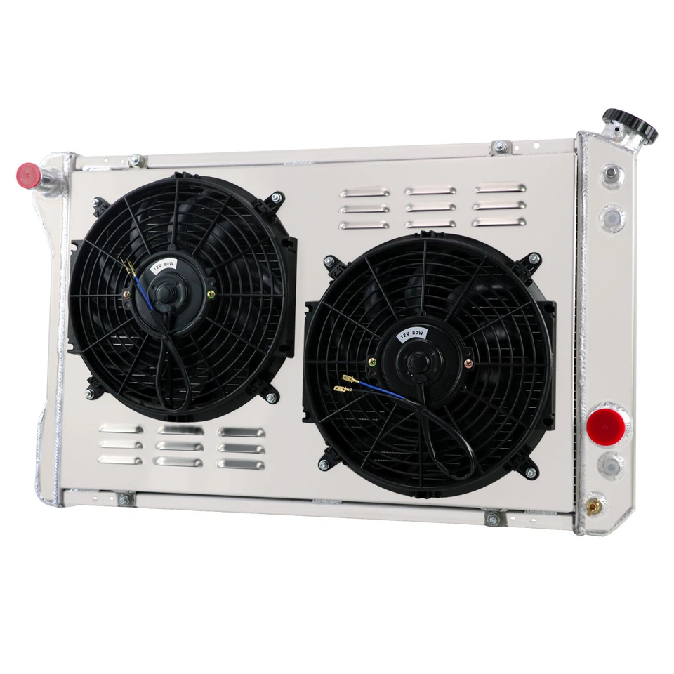 CC951 3 Row Radiator Shroud Fan For 1982-1992 Chevy Camaro Pontiac Firebird AT Foto 4 de 4