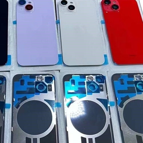 Lot coque arrière de remplacement pour iPhone 14 Pro Max 15 Plus grand trou cam - Photo 3 sur 12