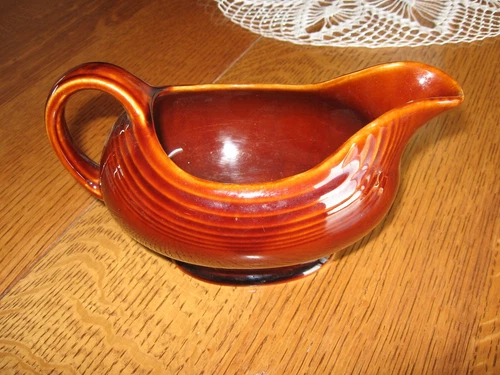Homer Laughlin Fiesta Pottery Amberstone Open Sauce Gravy Boat 18 oz Vintage