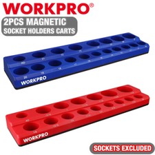 WORKPRO 2PC 1/2 Magnetic SAE Metric Socket Or...